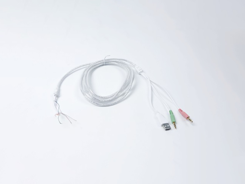 透明USB音频线三合一影院音响器材定制