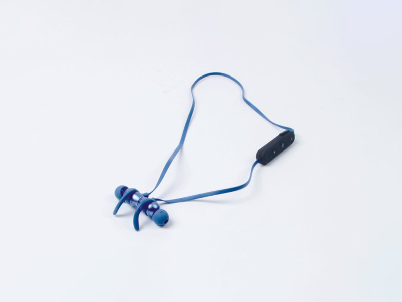  厂家定制弹簧线 运动磁吸耳壳带保护蓝